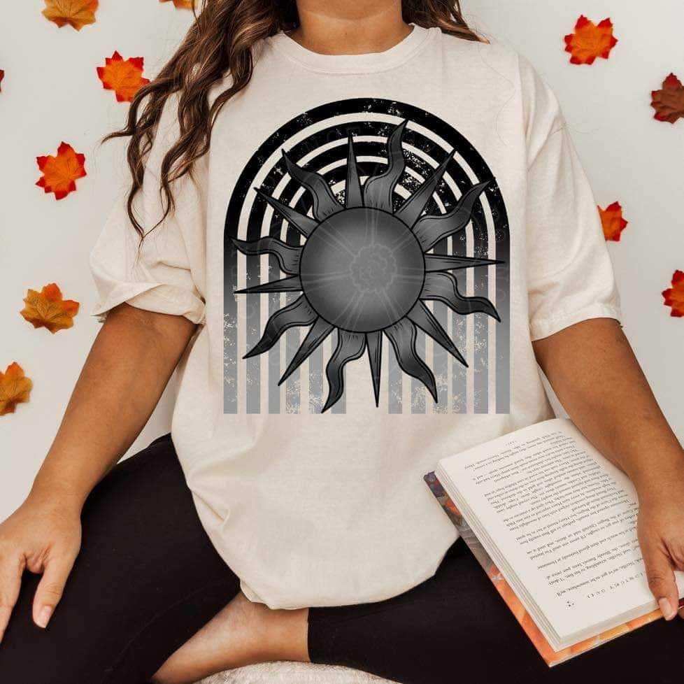 Black sun and rainbow (lyttle) 34446 DTF Transfer