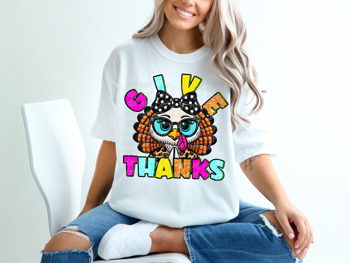 Give thanks turkey DTF TRANSFER