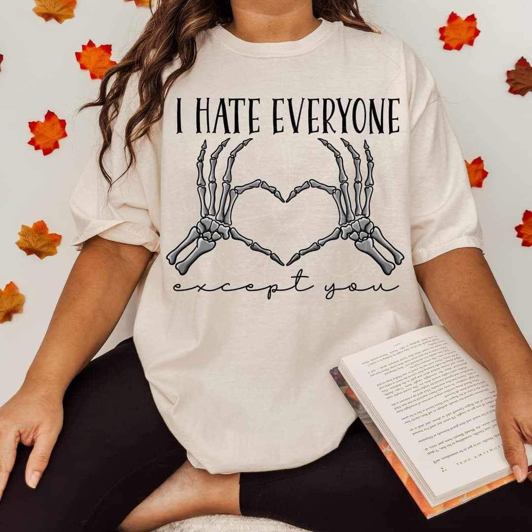 I hate everyone (lyttle) 34437  DTF Transfer