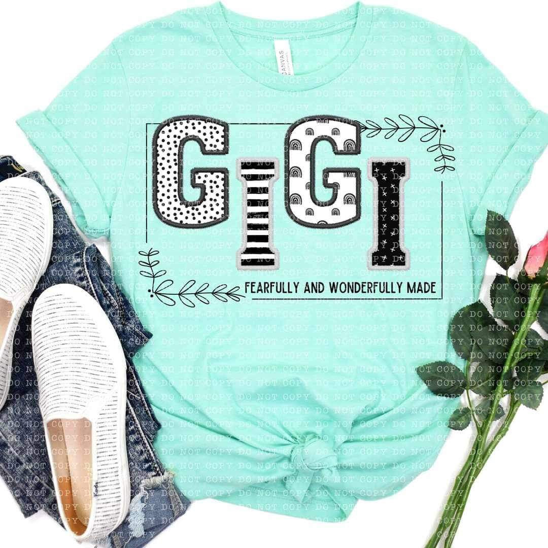 Gigi fearfully and wonderfully made 21915 DTF transfer