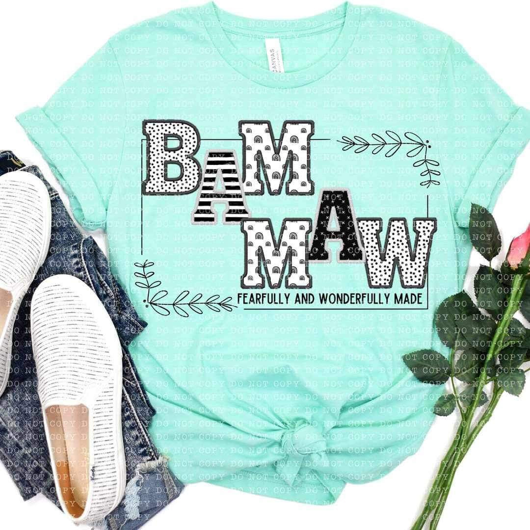 Bammaw fearfully and wonderfully made 21913 DTF transfer