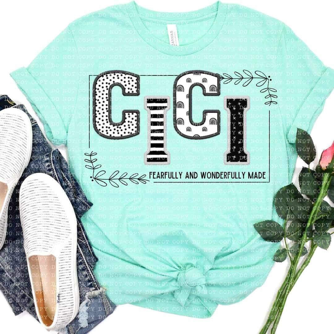 Cici fearfully and wonderfully made 21912 DTF transfer