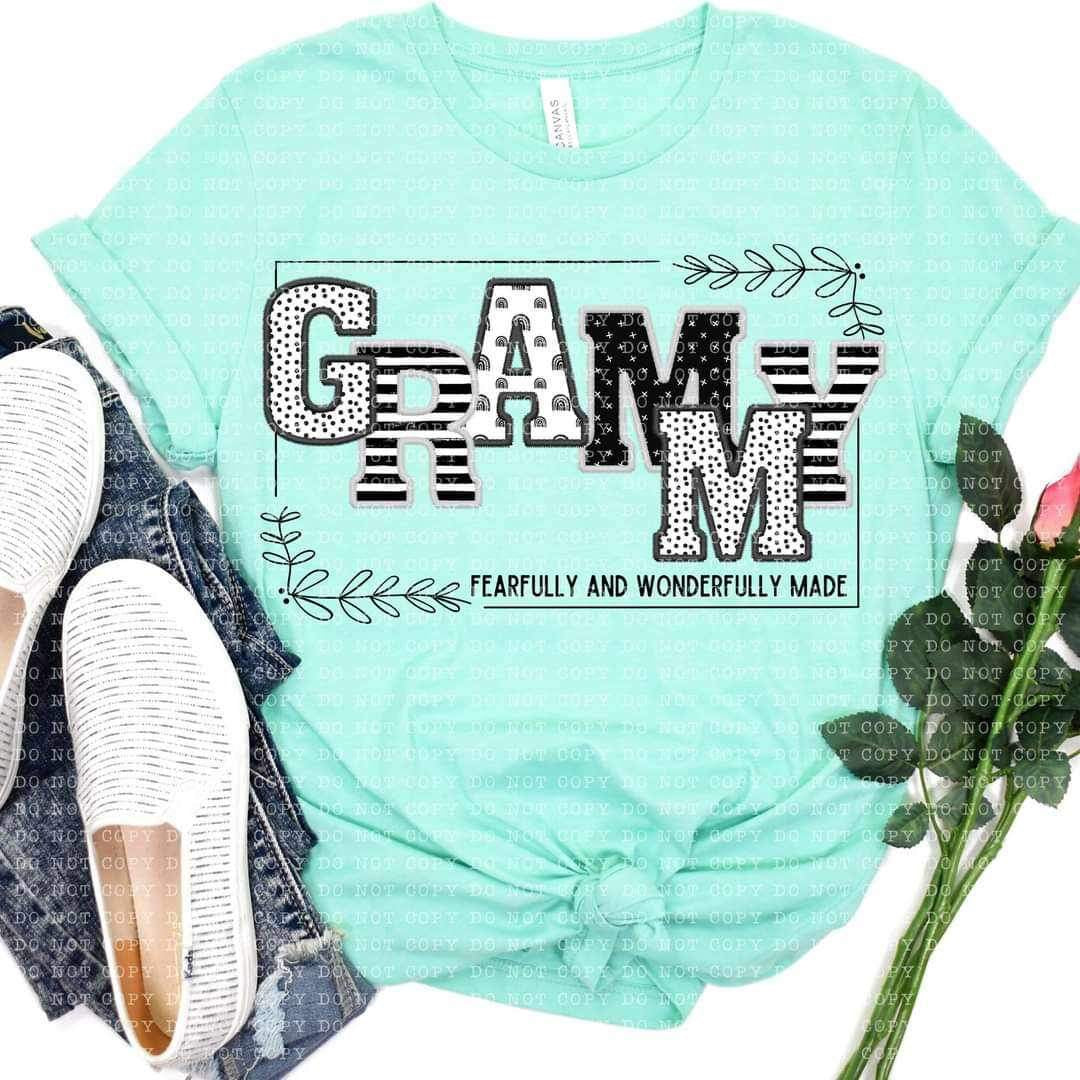 Grammy fearfully and wonderfully made 21911 DTF transfer