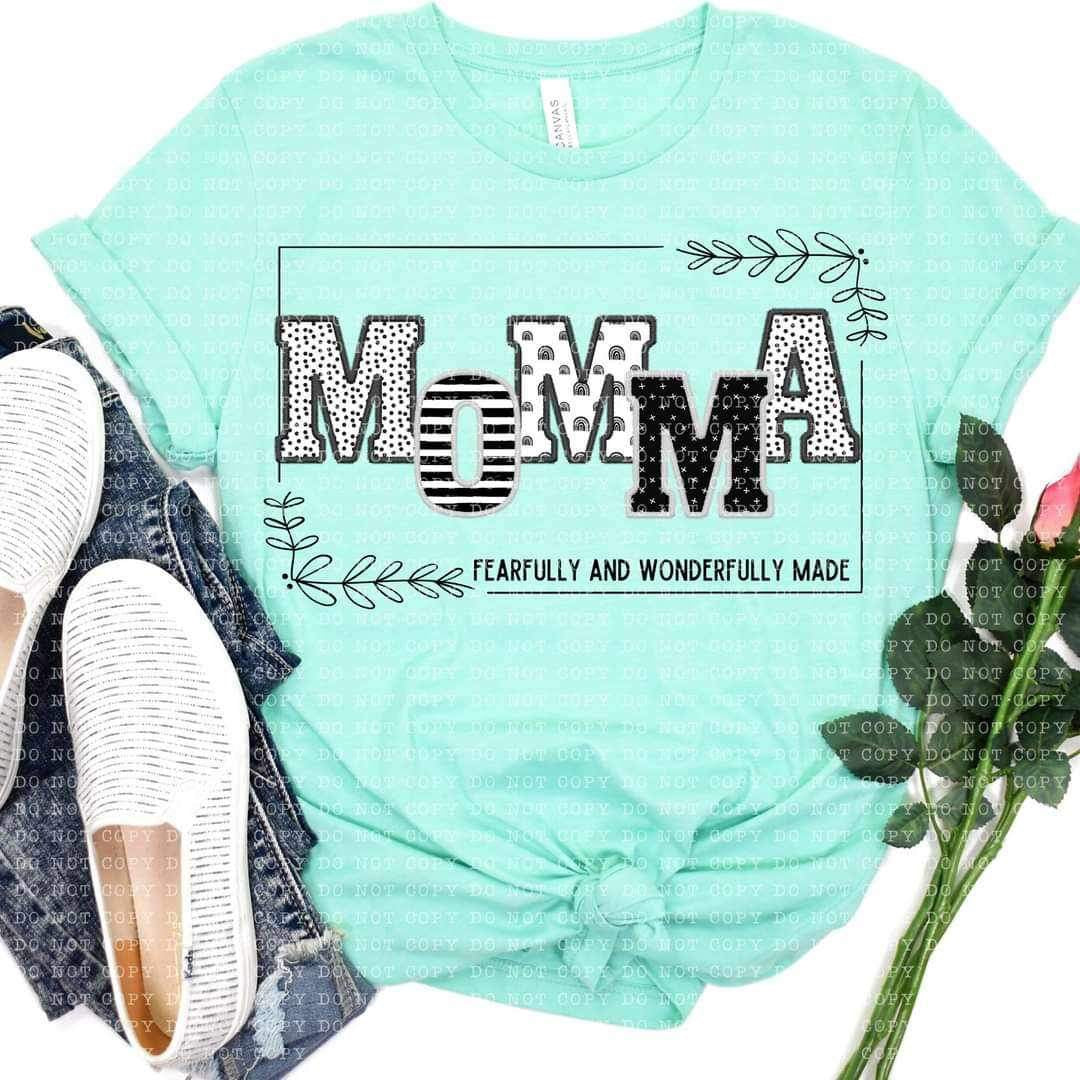 Momma fearfully and wonderfully made 21902 DTF transfer