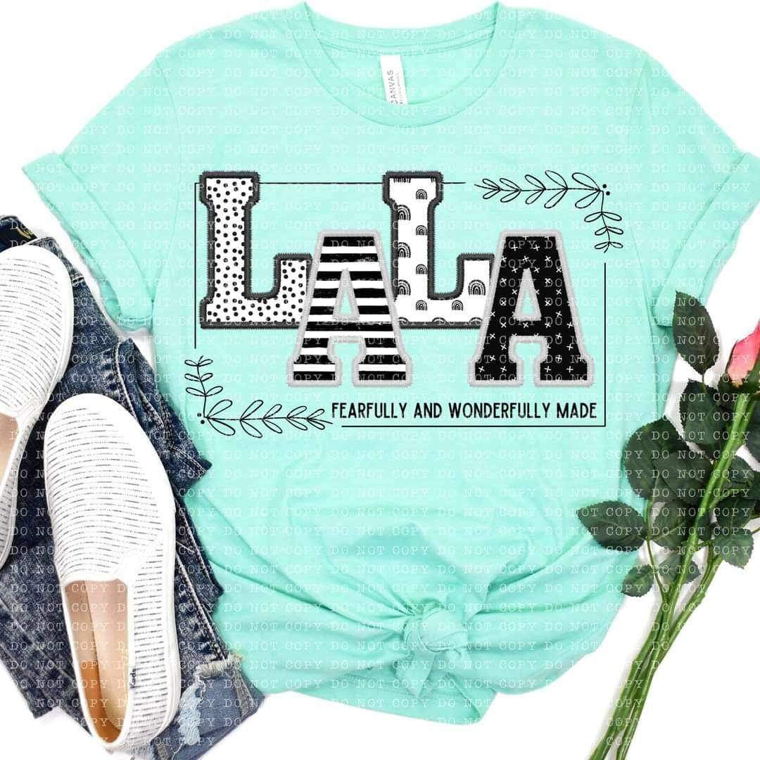 Lala fearfully and wonderfully made 21893 DTF transfer