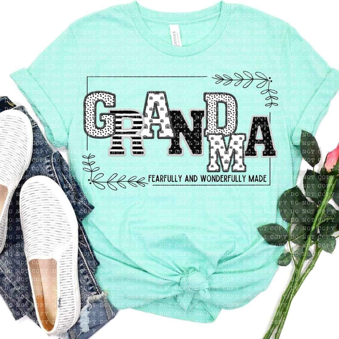 Grandma fearfully and wonderfully made 21890 DTF transfer