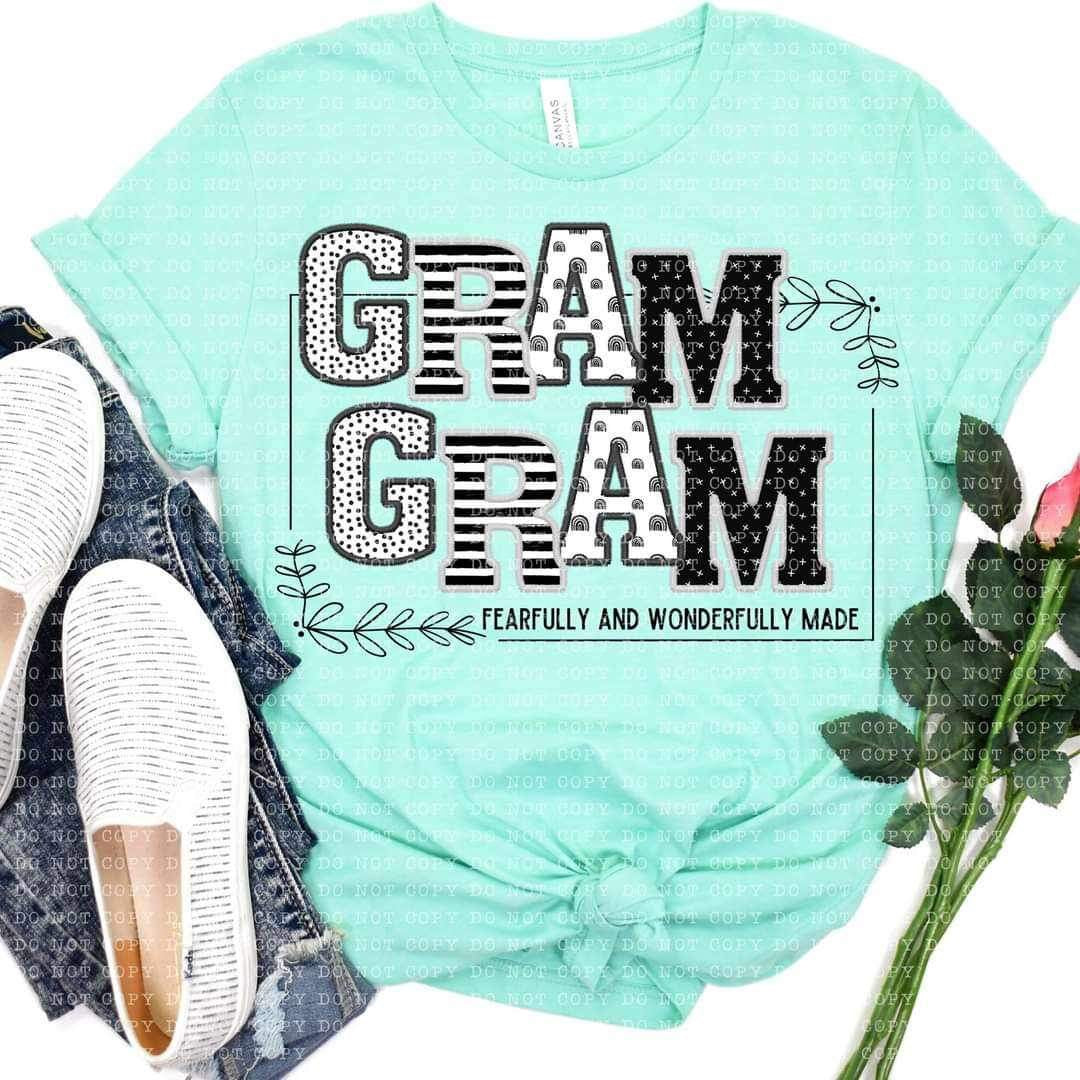 Gram gram fearfully and wonderfully made 21887 DTF transfer