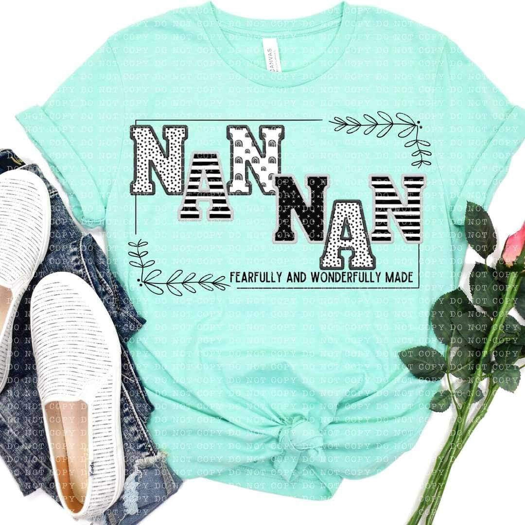 Nannan fearfully and wonderfully made 21884 DTF transfer