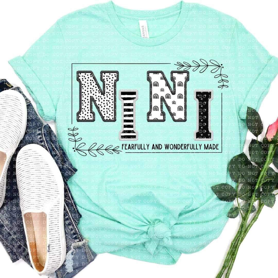 Nini fearfully and wonderfully made 21881 DTF transfer