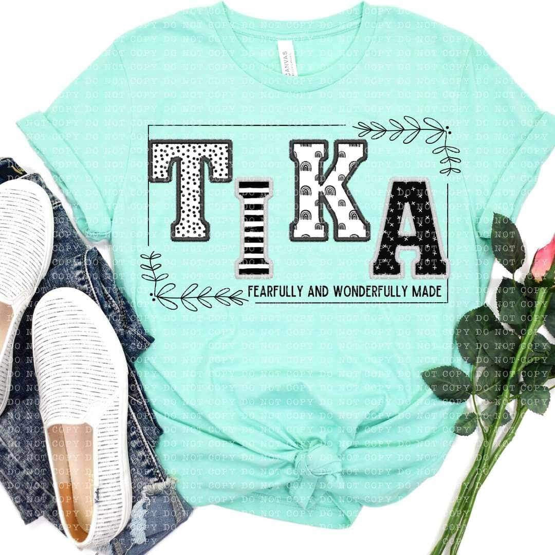Tika fearfully and wonderfully made 21878 DTF transfer