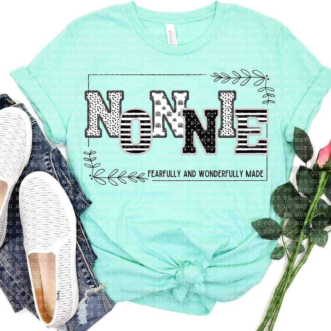 Nonnie fearfully and wonderfully made 21874 DTF transfer