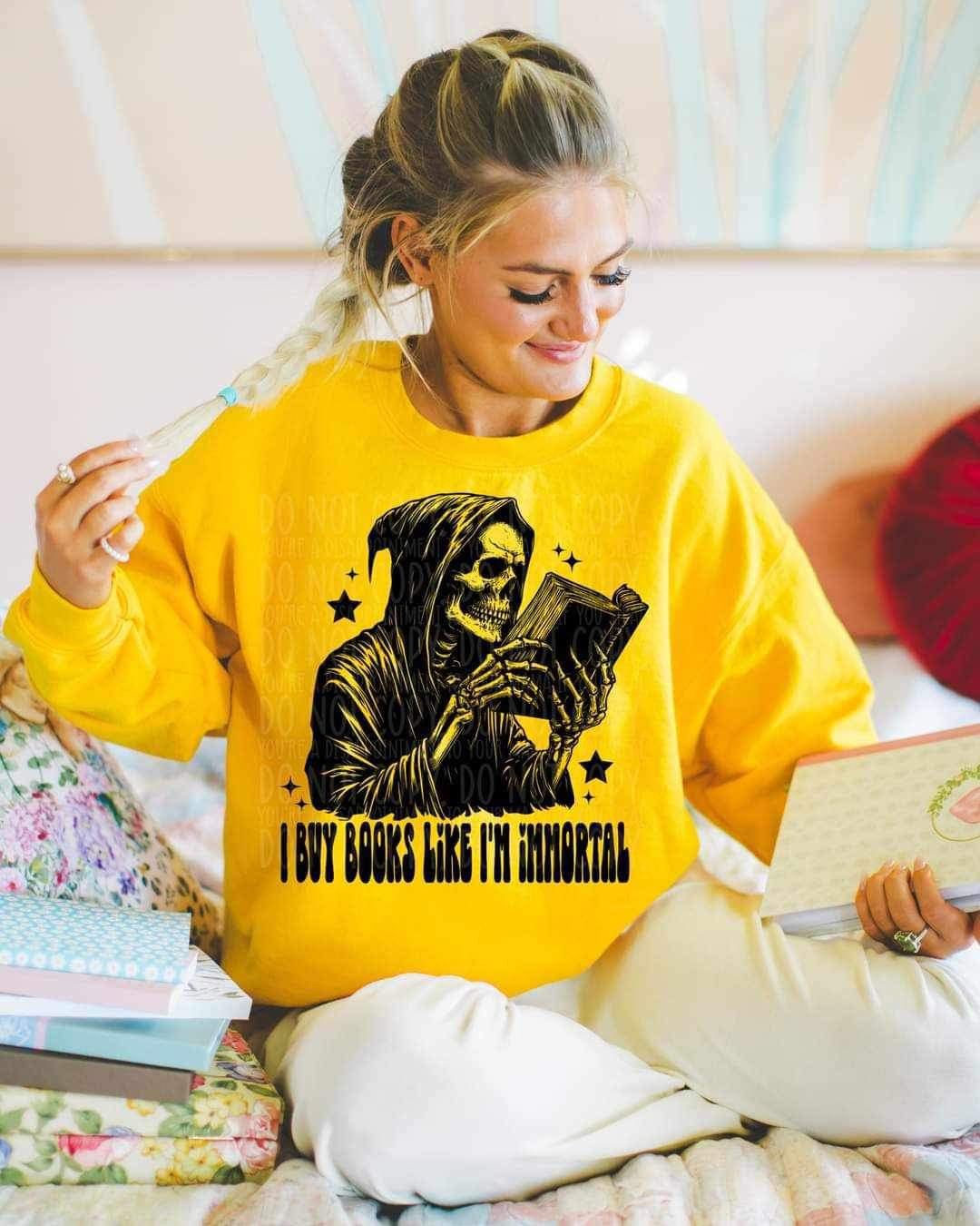 I buy books like im immortal BLACK (LYTTLE) 21866 DTF transfer