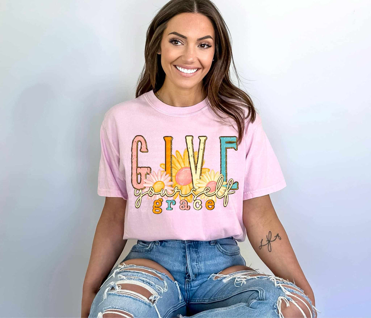 Give yourself grace 64523 DTF transfer