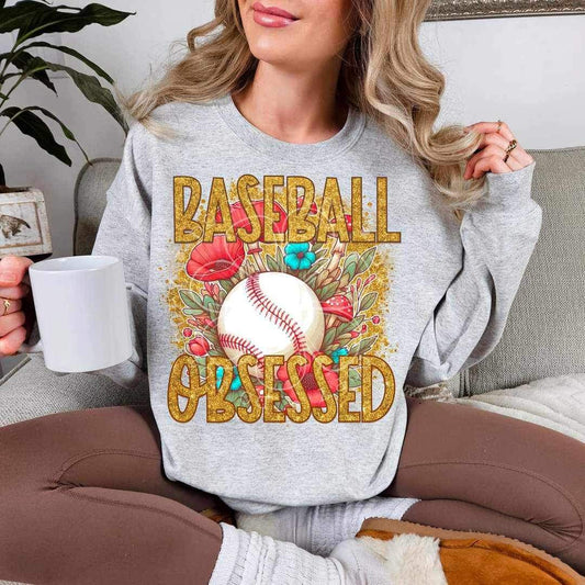 Baseball obsessed floral (LYTTLE) 21858 DTF transfer