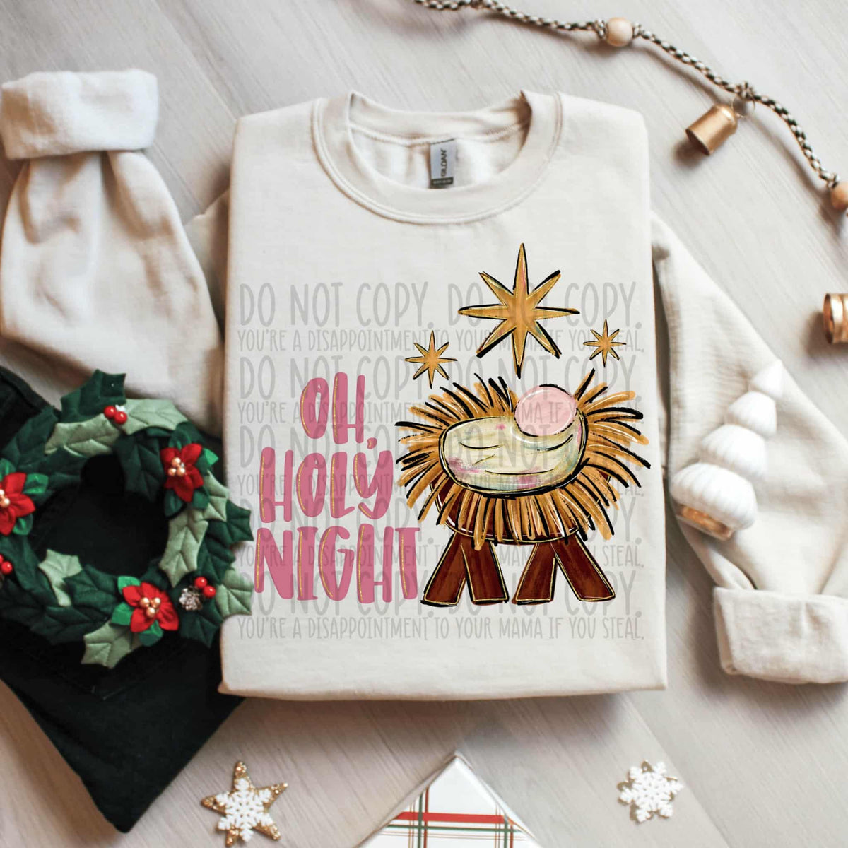 Oh Holy Night (SWD) DTF transfer