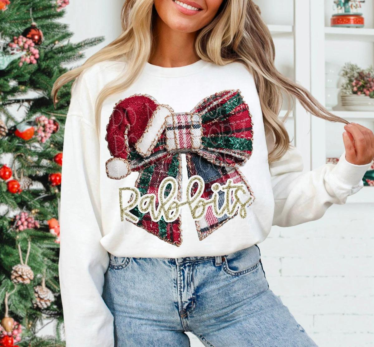 Rabbits Plaid Bow (C’s) DTF Transfer