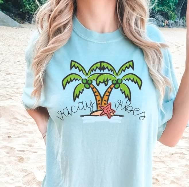Vacay vibes palm trees (S&G) 32097 DTF transfer