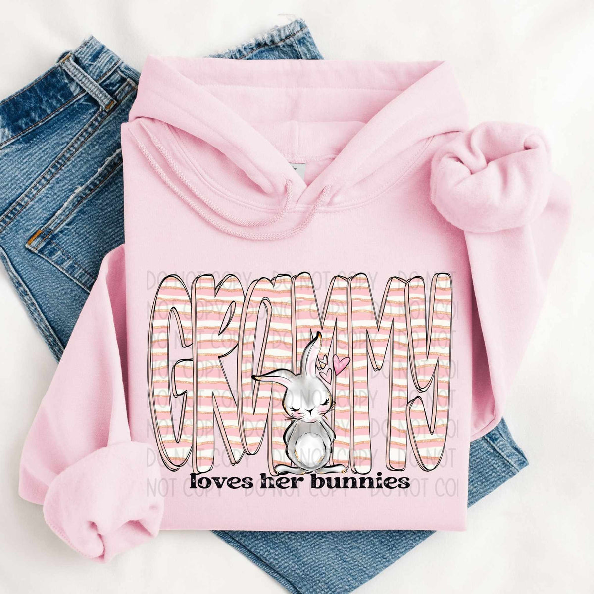 Grammy loves her bunnies (SWD) 80615 DTF transfer