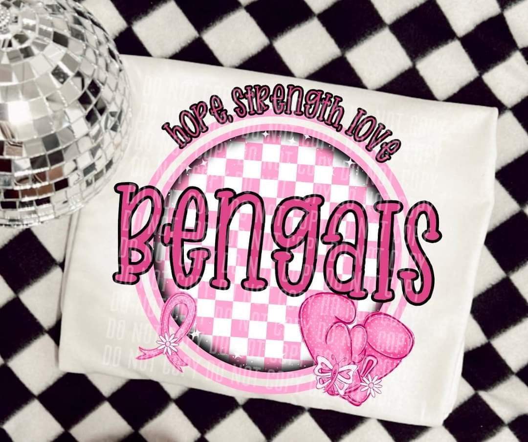 Hope, strength, love bengals (CC) 44766 DTF transfer