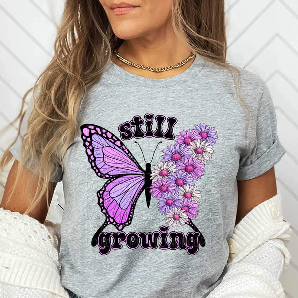 Still growing purple butterfly 21975 DTF transfer