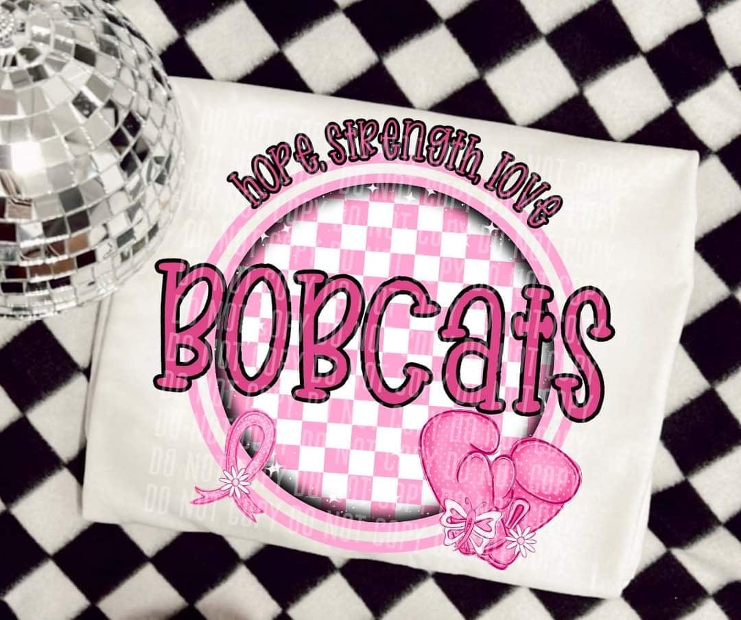 Hope, strength, love bobcats (CC) 44761 DTF transfer