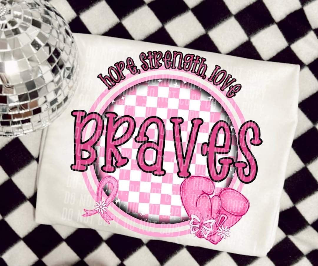 Hope, strength, love braves (CC) 44759 DTF transfer