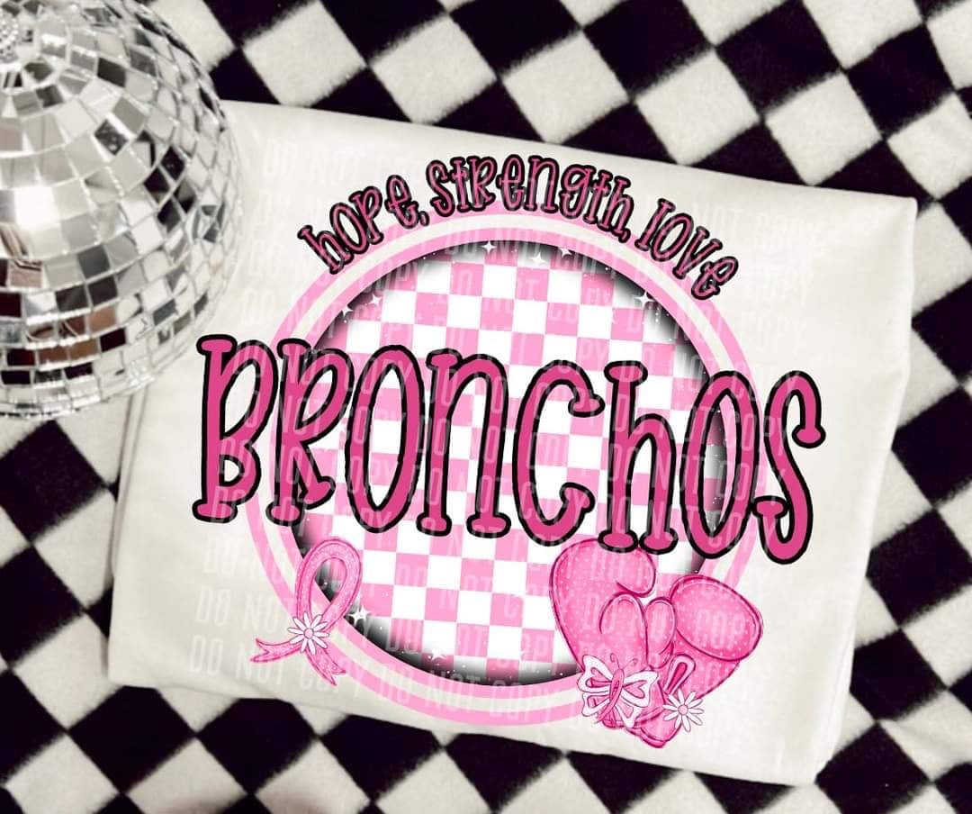 Hope, strength, love bronchos (CC) 44758 DTF transfer