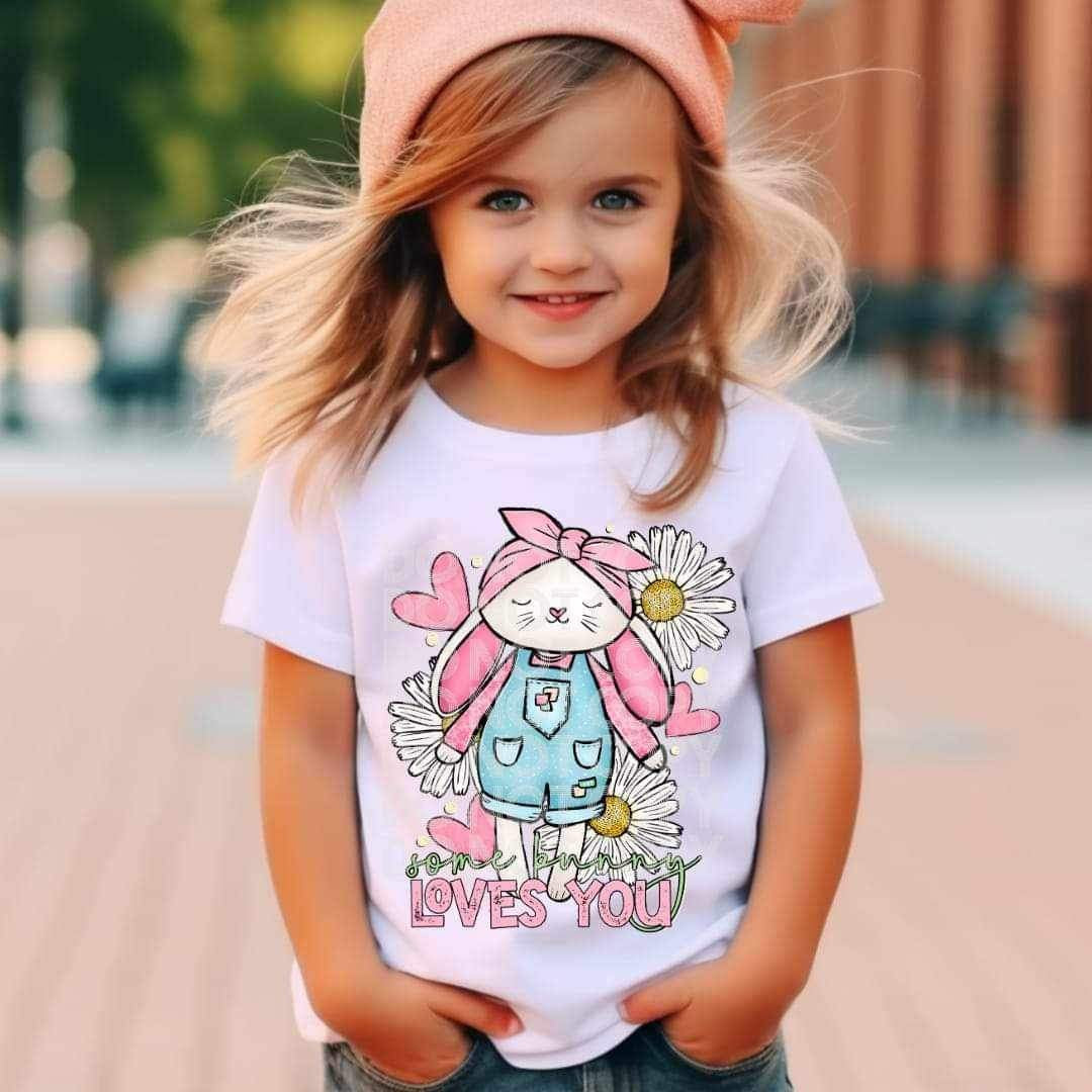 Some bunny loves you girl bunny 21987 DTF transfer