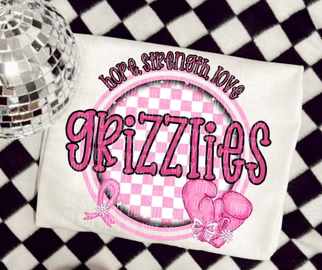 Hope, strength, love grizzlies (CC) 44728 DTF transfer