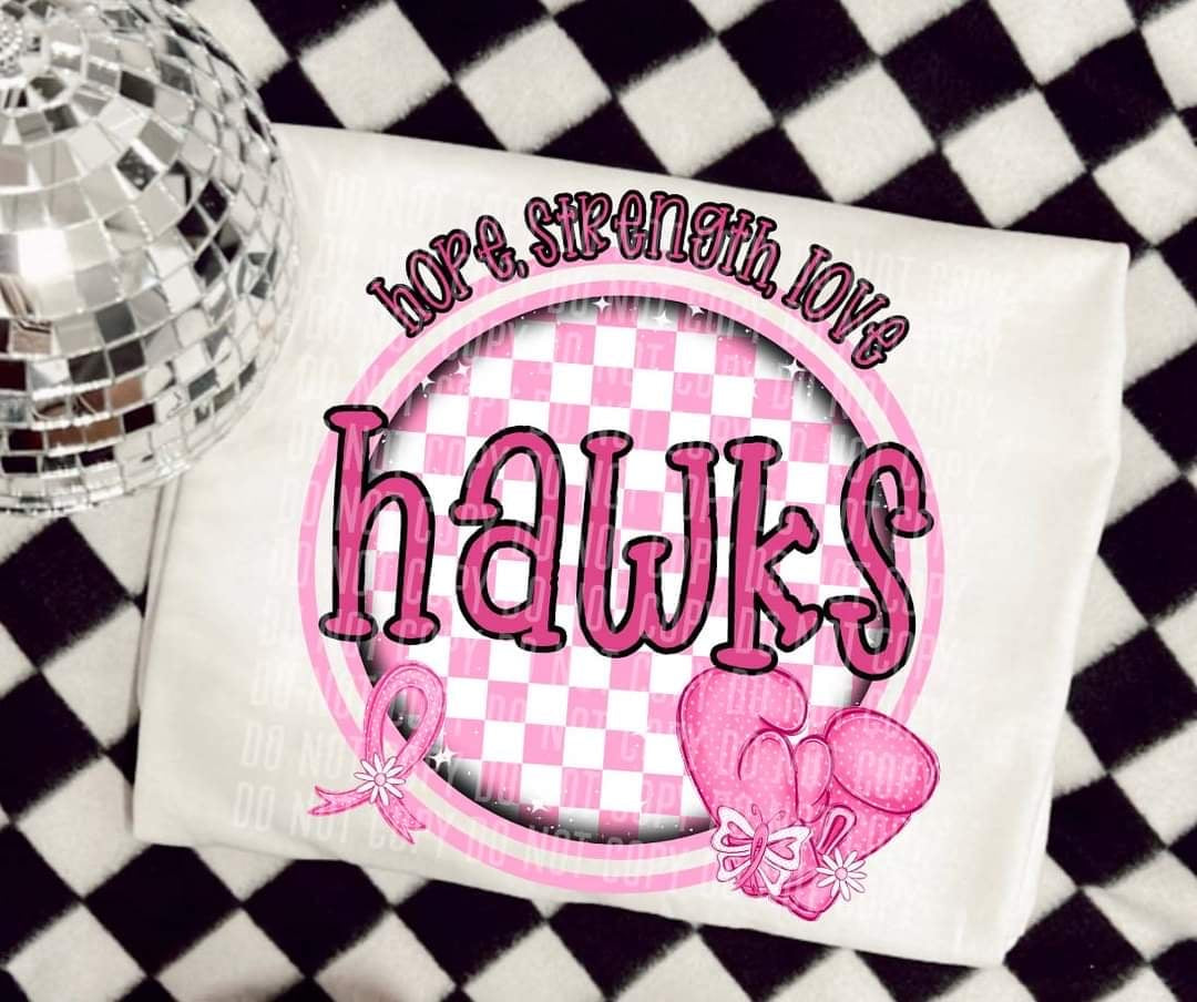 Hope, strength, love hawks (CC) 44727 DTF transfer