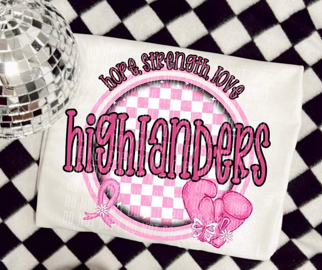 Hope, strength, love highlanders (CC) 44726 DTF transfer