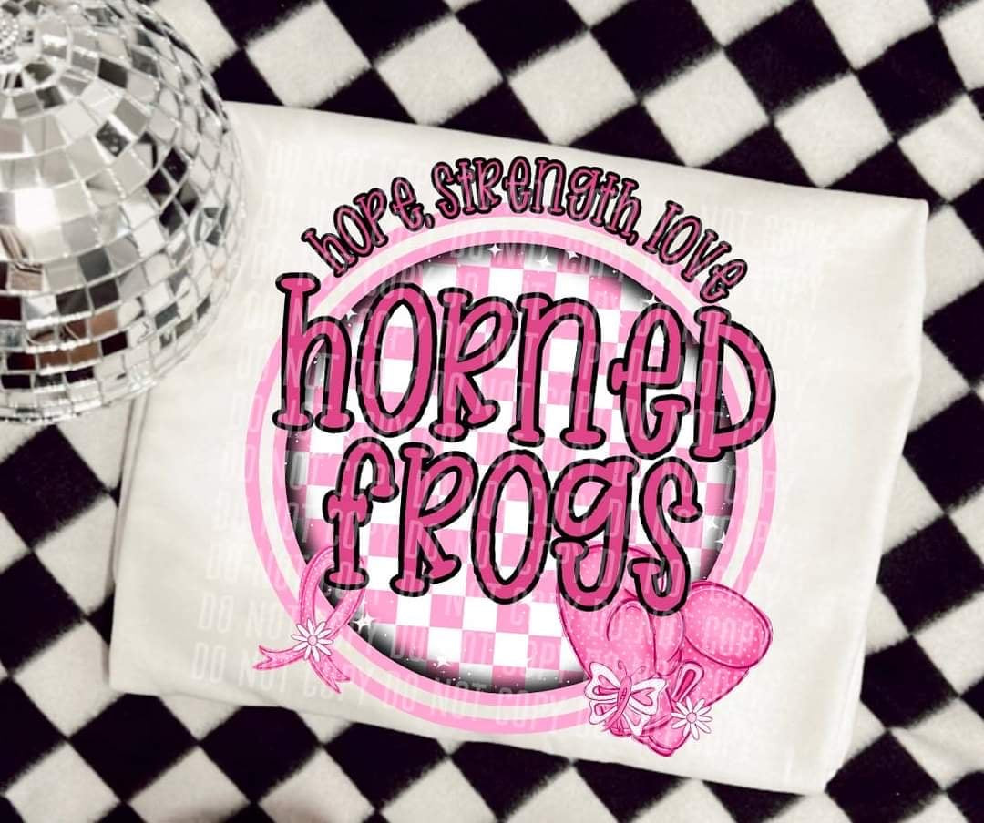 Hope, strength, love horned frogs (CC) 44724 DTF transfer