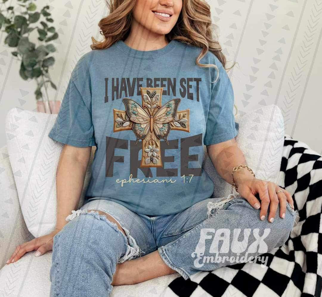 I have been set free cross 23051 DTF transfer