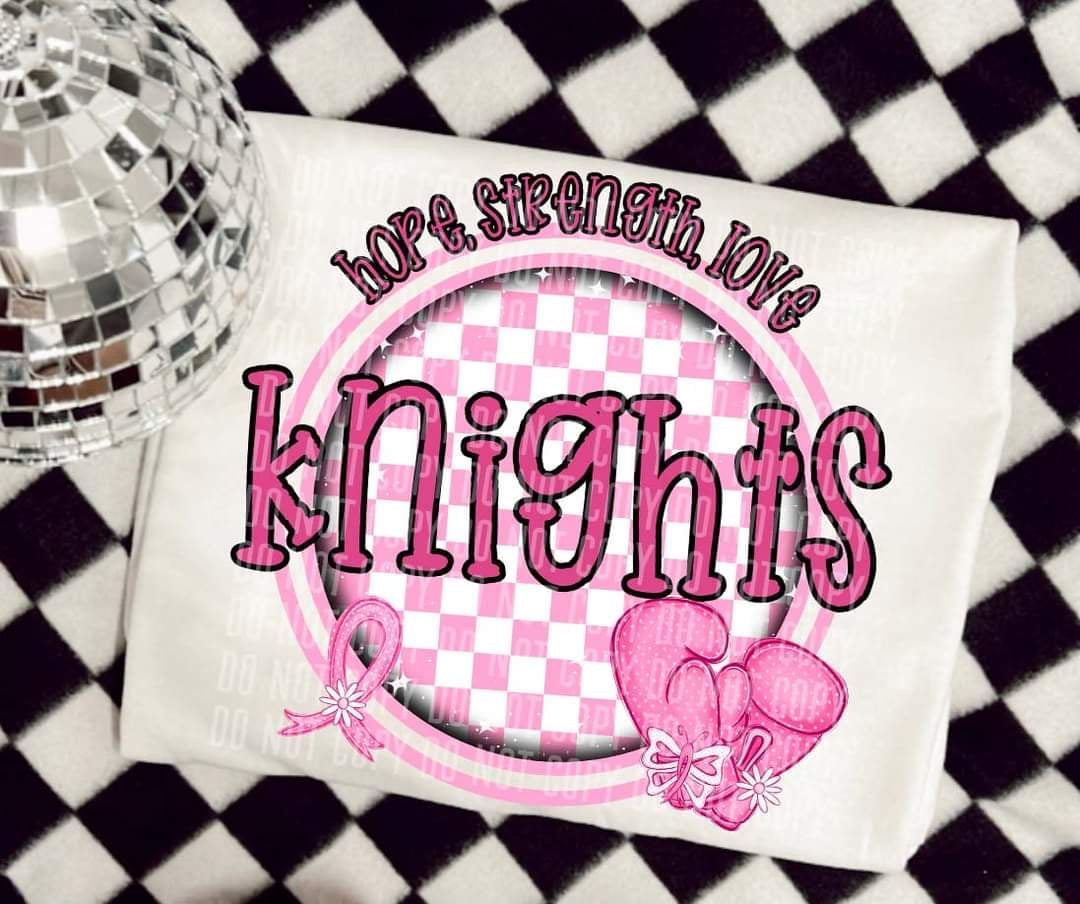 Hope, strength, love knights (CC) 44714 DTF transfer