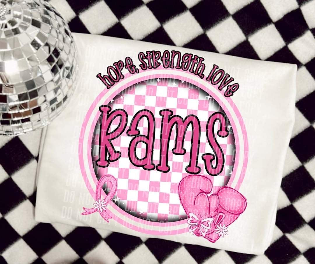 Hope, strength, love rams (CC) 44695 DTF transfer