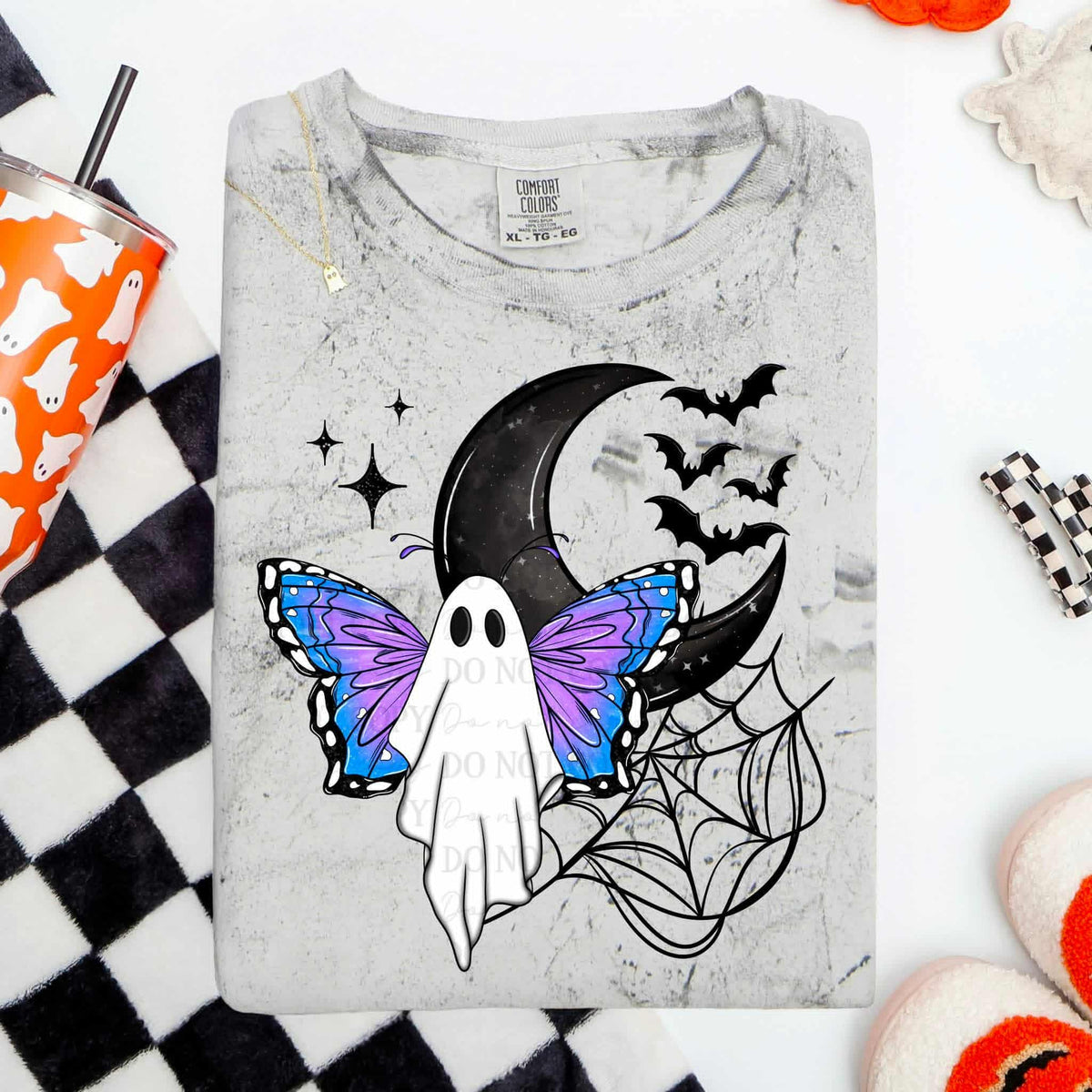 Ghost Butterfly and Moon (ABD) DTF transfer