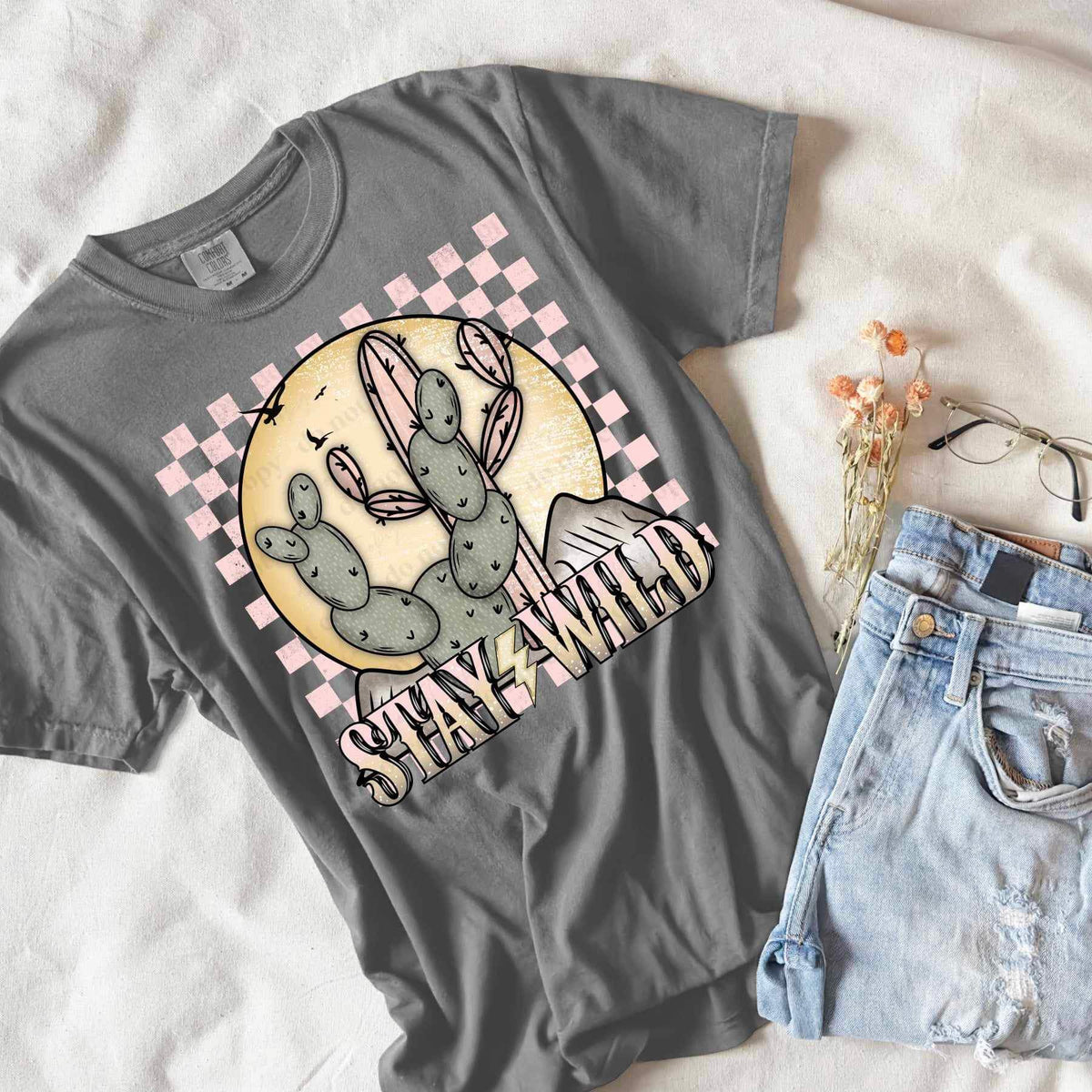 Stay wild cactus (CSC) 23053 DTF transfer