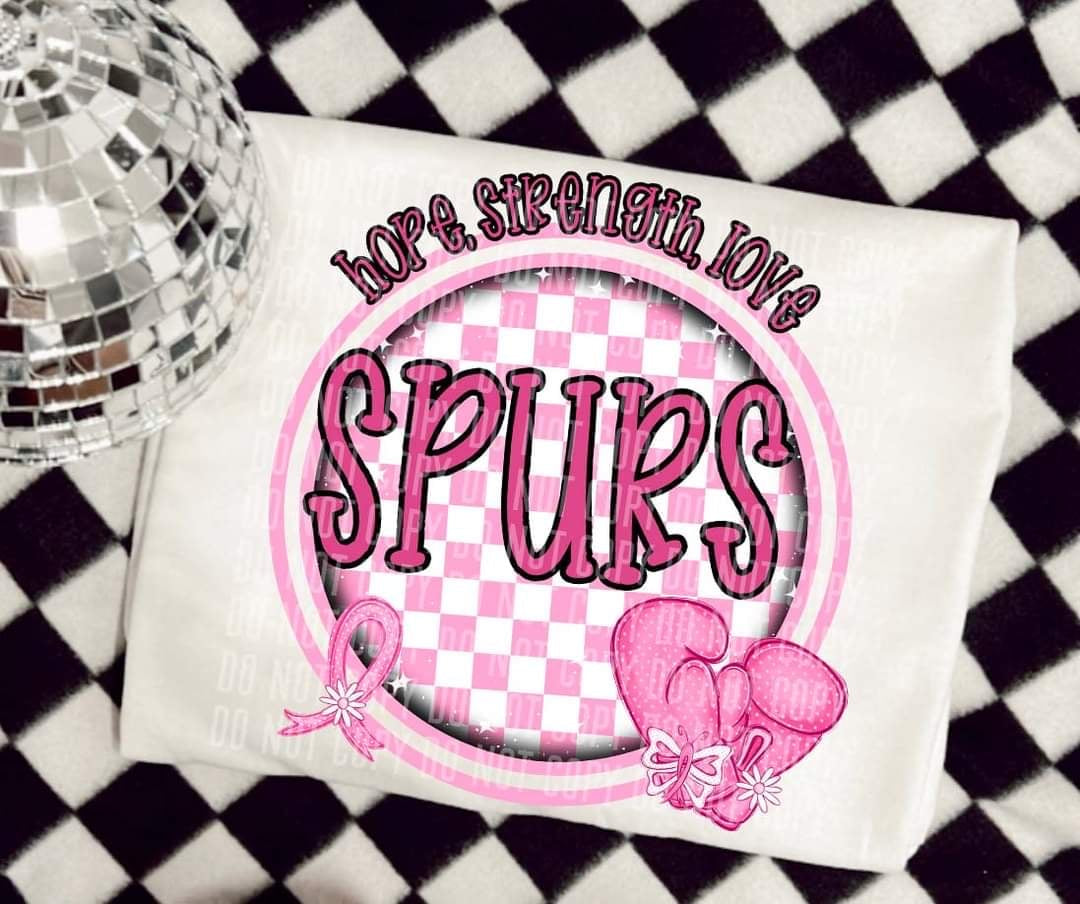 Hope, strength, love spurs (CC) 44684 DTF transfer