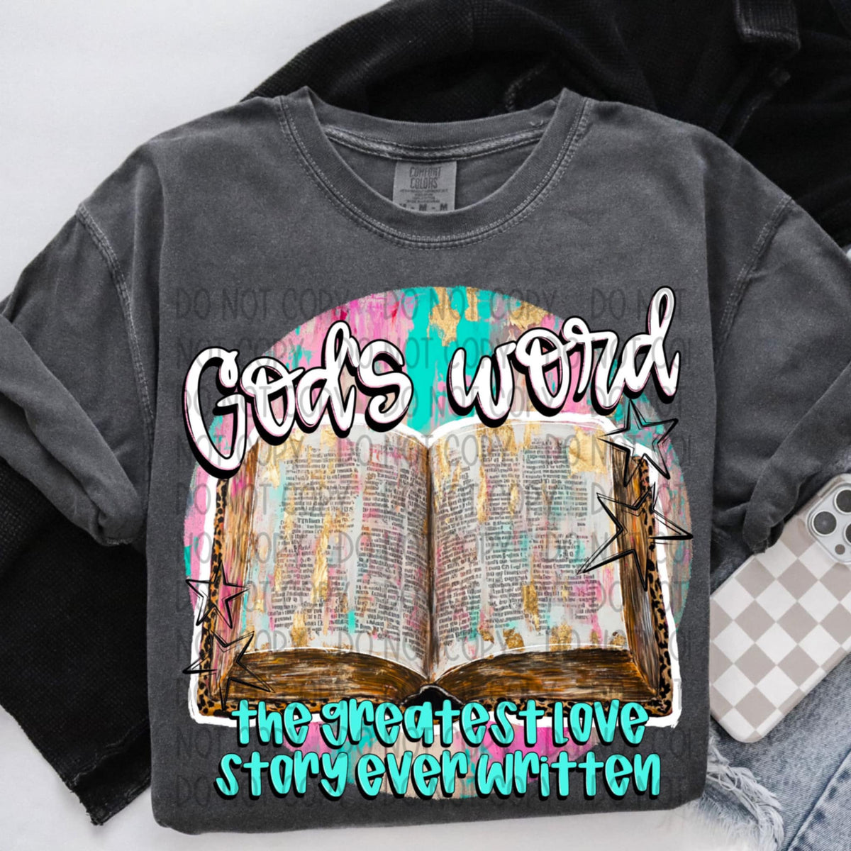 Gods word the greatest love story ever written (SWD) 93308 DTF transfer