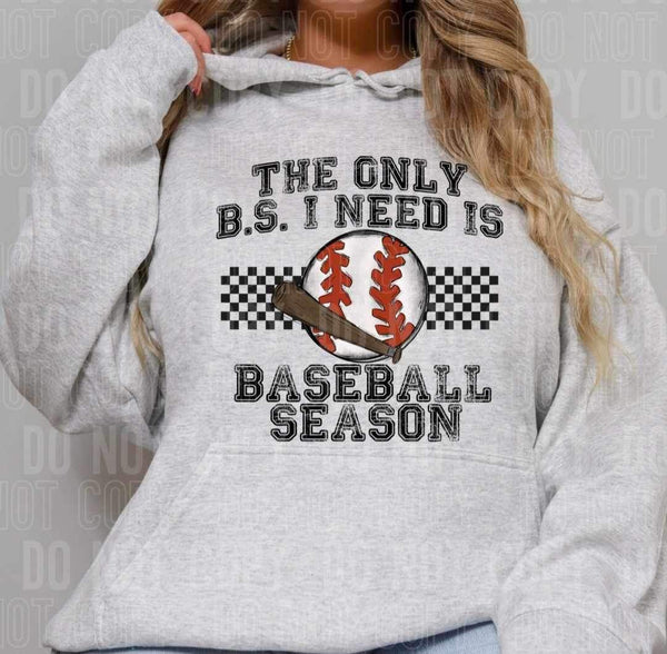 The only b.s i need is baseball season white and red ball (SBB) 23062 DTF transfer
