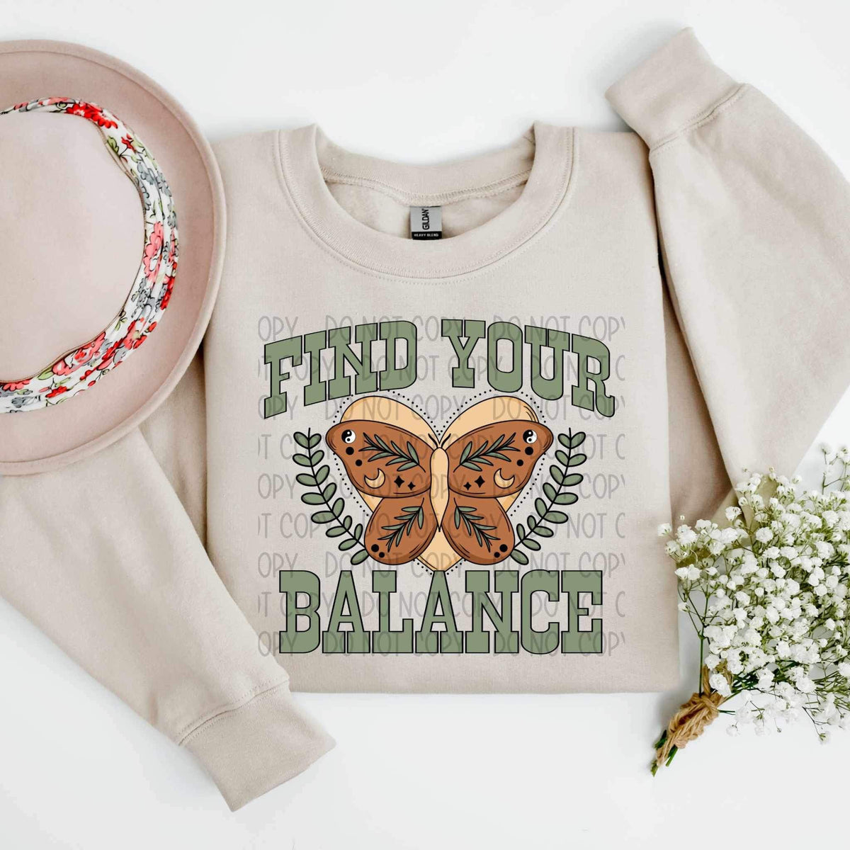 Find your balance butterfly (SWB) 23090 DTF transfer