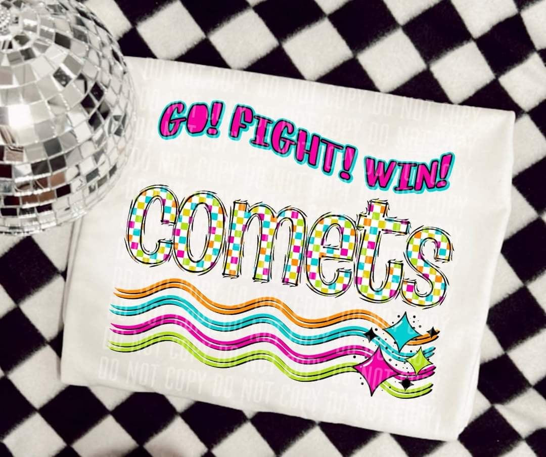 Go Fight Win comets (CC) 44670 DTF TRANSFER