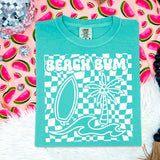 Beach bum white checkered (CSC) 32219 DTF transfer