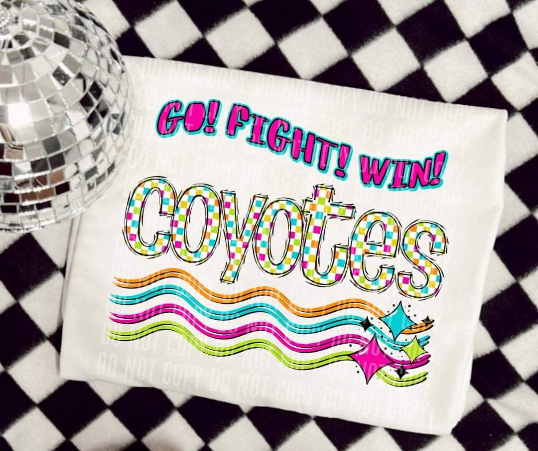Go Fight Win coyotes (CC) 44666 DTF TRANSFER