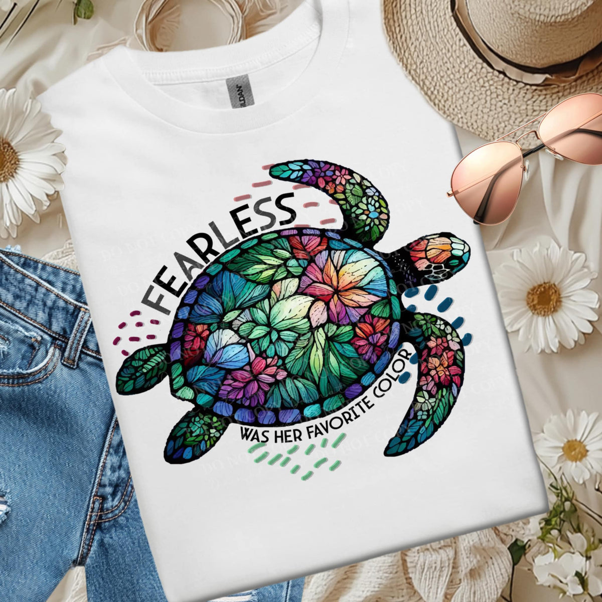 Fearless was her favorite color (TTD) 93323 DTF transfer