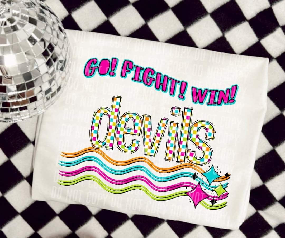 Go Fight Win devils (CC) 44662 DTF TRANSFER