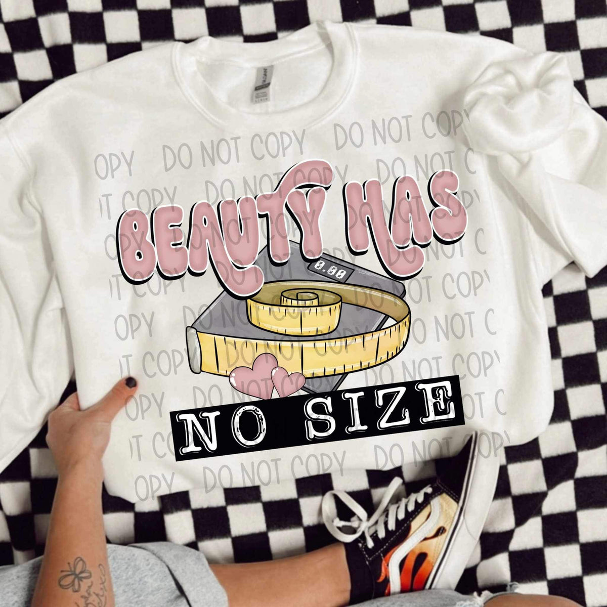 Beauty has no size (SWB) 23078 DTF transfer