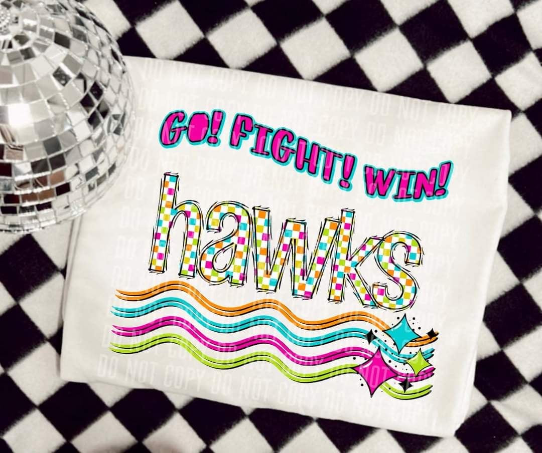 Go Fight Win hawks (CC) 44652 DTF TRANSFER
