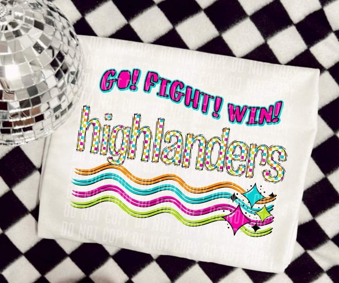 Go Fight Win highlanders (CC) 44651 DTF TRANSFER