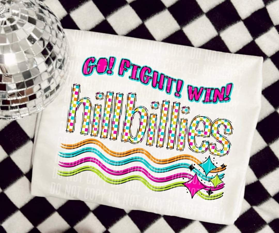 Go Fight Win hillbillies (CC) 44650 DTF TRANSFER